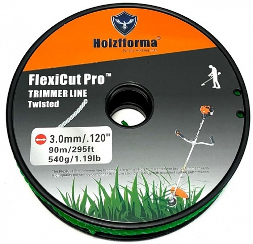 Леска для триммера витая FlexiCut Pro 3.0 мм / 90 м