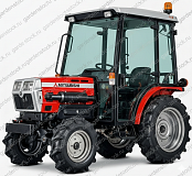 Кабина для трактора Mitsubishi VST MT 180 (отопление + радио + освещение)