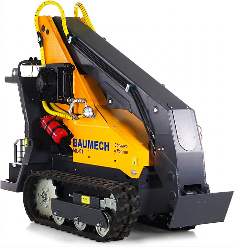 Универсальная машина мини-погрузчик Baumech ML-01 с двигателем Zongshen GB460E на гусеницах с платформой оператора