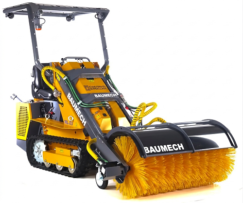 Универсальная машина мини-погрузчик Baumech ML-03 Pro + гидравлическая щётка 115 см. + каркас безопасности с двигателем Zongshen GB750 V-Twin
